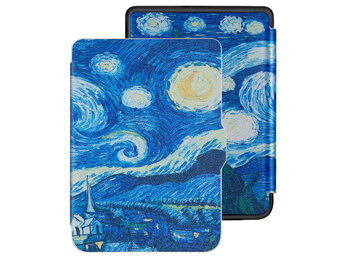 Lunso Kobo Clara HD hoes (6 inch) - sleepcover - Van Gogh Sterrennacht