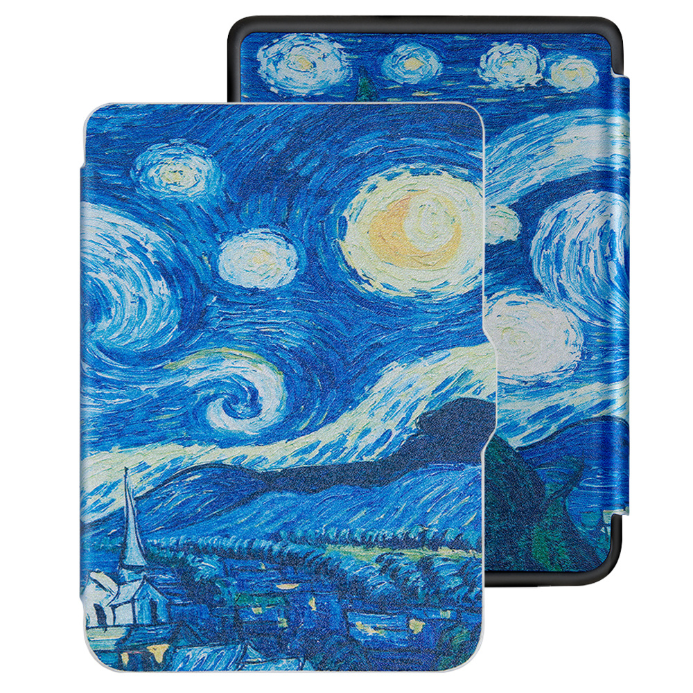 Kobo Clara HD hoes (6 inch) Sleepcover - Van Gogh Sterrennacht