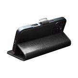 iPhone 16 Pro Max leren bookcase hoesje - Zwart