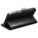 iPhone 16 leren bookcase hoesje - Zwart