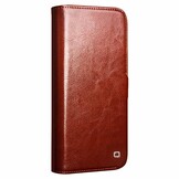 iPhone 16 leren bookcase hoesje - Bruin