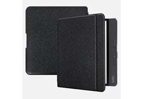 Lunso Kobo Forma hoes (8 inch) - Vegan Saffiano Leren sleepcover - Zwart