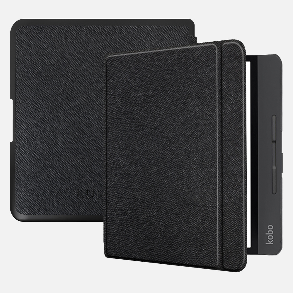 Kobo Forma hoes (8 inch) Vegan Saffiano leren sleepcover - Zwart