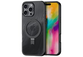 Dux Ducis Aimo iPhone 16 Pro Max hoesje met stand - Magsafe Backcover - Zwart