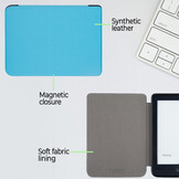 Kobo Clara HD hoes (6 inch) Sleepcover - Lichtblauw
