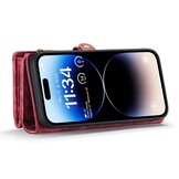 iPhone 13 Pro Max  hoesje Vintage 2 in 1 portemonnee - Roze