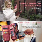 iPhone 13  hoesje Vintage 2 in 1 portemonnee - Roze