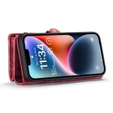 iPhone 13  hoesje Vintage 2 in 1 portemonnee - Roze