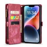 iPhone 13  hoesje Vintage 2 in 1 portemonnee - Roze