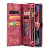 iPhone 13  hoesje Vintage 2 in 1 portemonnee - Roze
