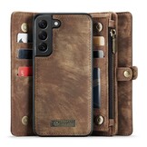 Samsung Galaxy S22 Plus Vintage 2 in 1 portemonnee hoes - Bruin
