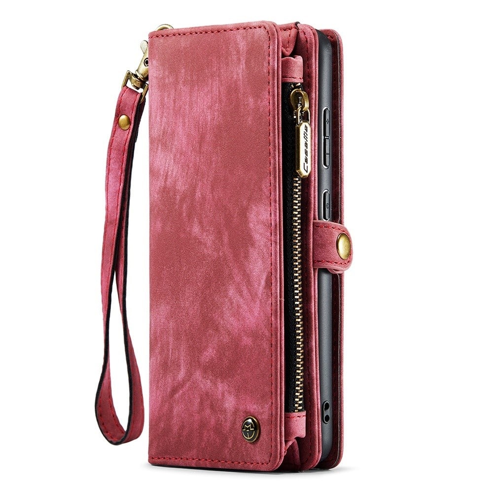 Caseme Samsung Galaxy S22 hoes - Vintage 2 in 1 portemonnee - Roze