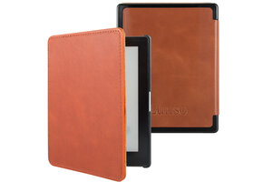 Lunso Kobo Aura Edition 1 hoes (6 inch) - Leren sleepcover - Cognac