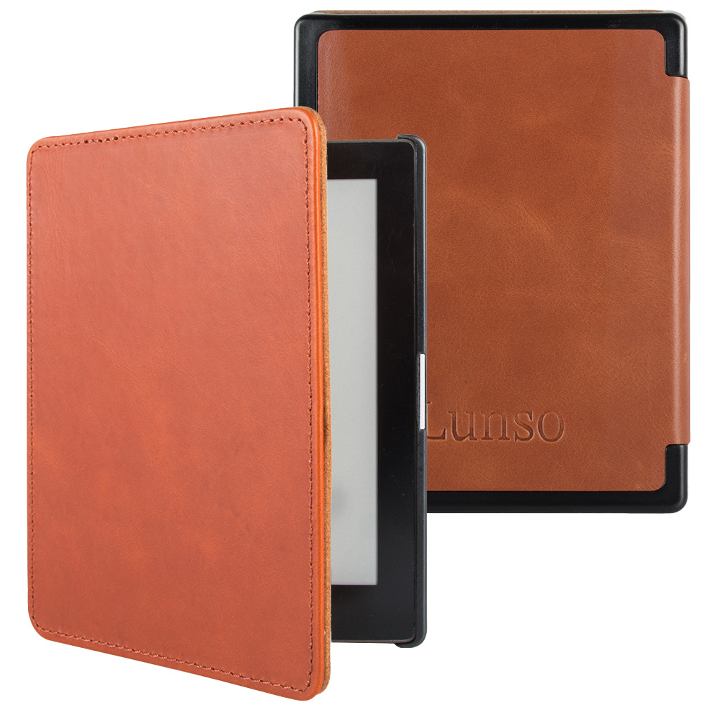 Kobo Aura Edition 1 hoes (6 inch) Leren sleepcover - Cognac