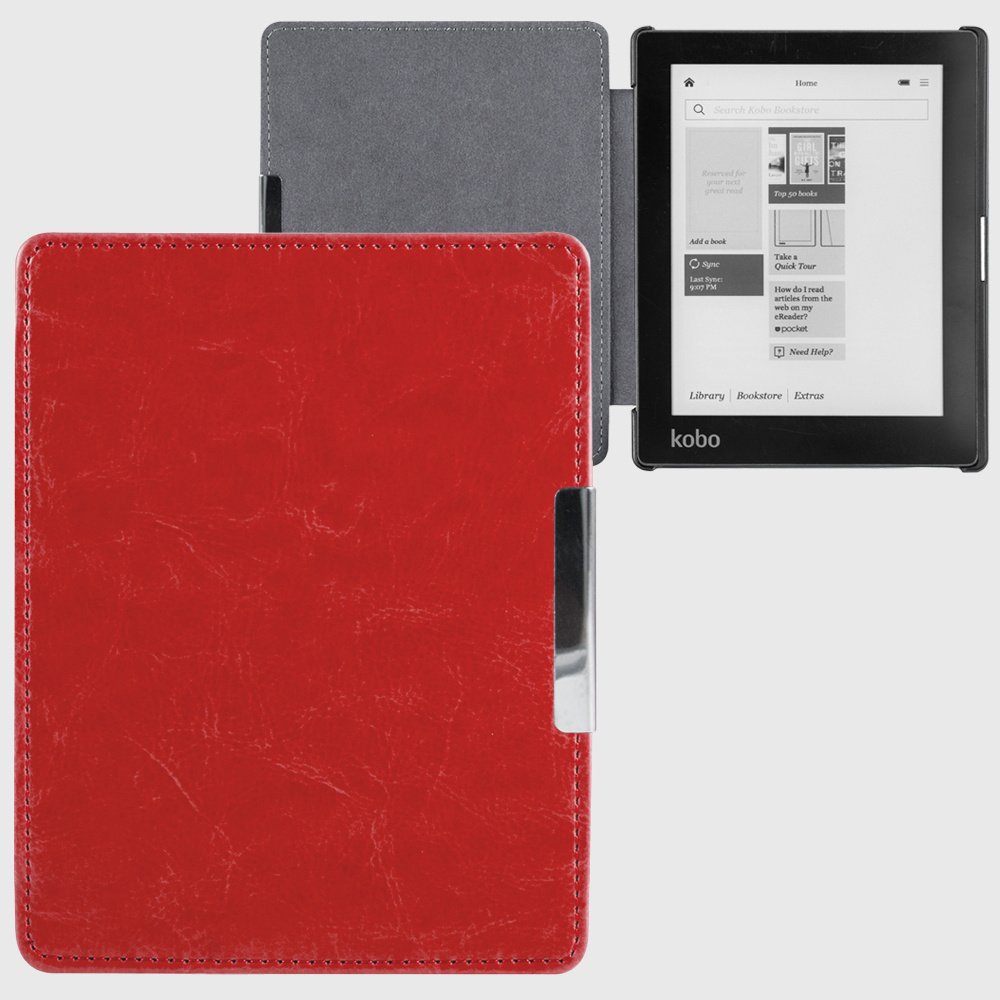 Kobo Aura Edition 1 hoes (6 inch) Sleepcover - Rood