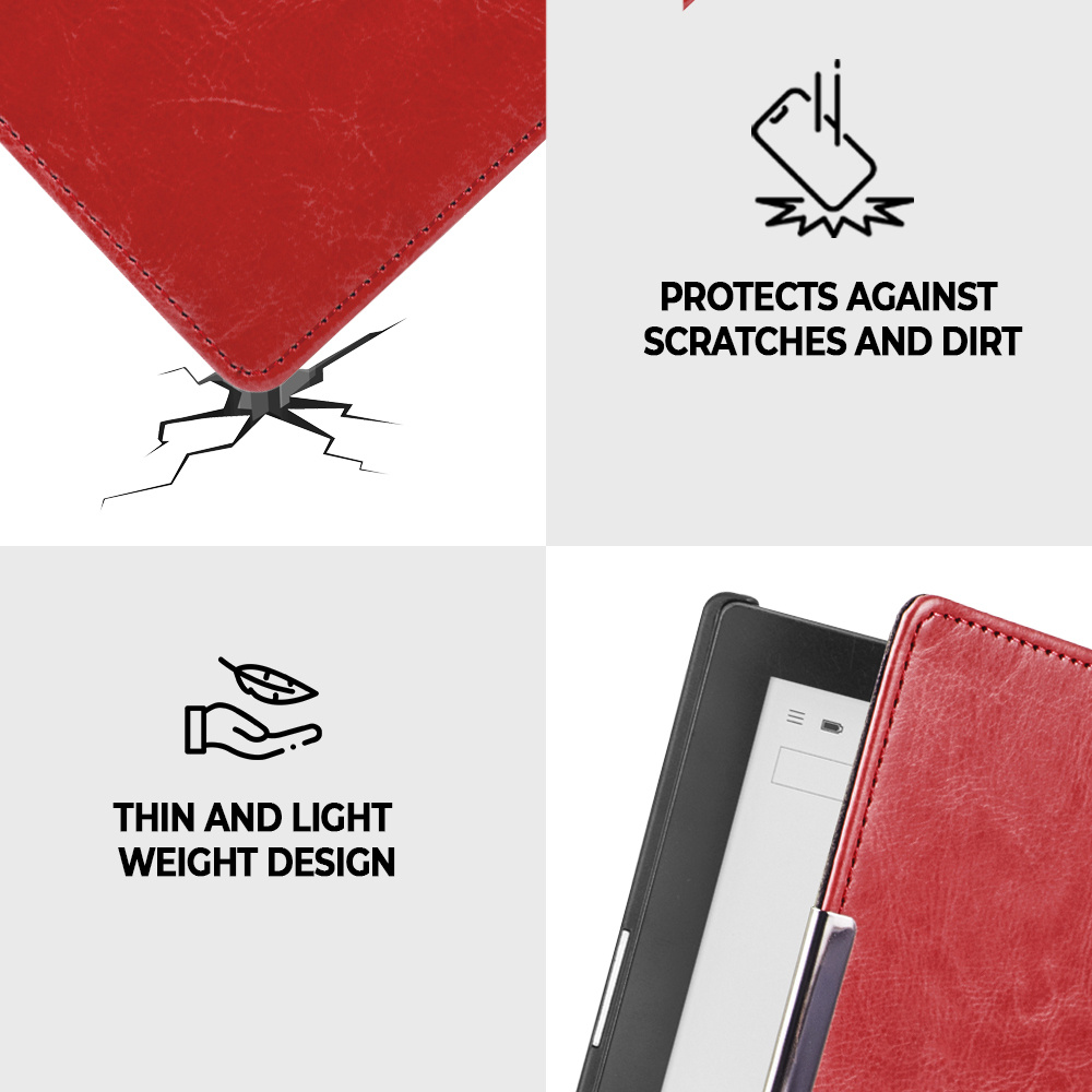 Kobo Aura Edition 1 hoes (6 inch) Sleepcover - Rood