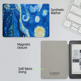 Kobo Aura Edition 2 hoes (6 inch) Sleepcover - Van Gogh Sterrennacht