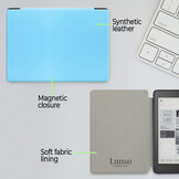 Kobo Aura Edition 2 hoes (6 inch) Sleepcover - Lichtblauw