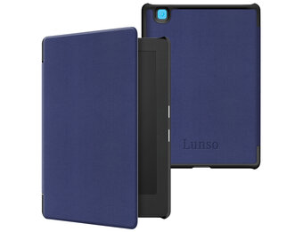 Lunso Kobo Aura Edition 2 hoes (6 inch) - sleepcover - Donkerblauw