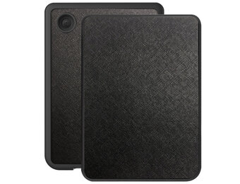 Lunso Kobo Clara BW / Clara Colour hoes (6 inch) - Vegan Saffiano Leren sleepcover - Zwart