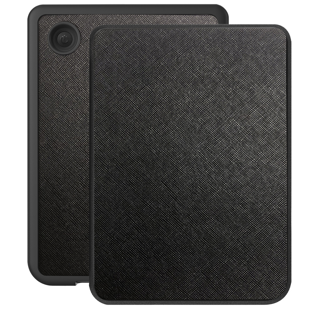 Kobo Clara BW / Clara Colour hoes (6 inch) Vegan Saffiano leren sleepcover - Zwart