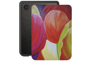 Lunso Kobo Clara BW / Clara Colour hoes (6 inch) - Vegan Saffiano Leren sleepcover - Tulpen