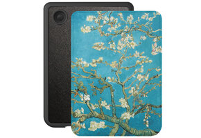 Lunso Kobo Clara BW / Clara Colour hoes (6 inch) - Vegan Saffiano Leren sleepcover - Van Gogh Amandelbloesem