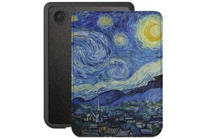 Lunso Kobo Clara BW / Clara Colour hoes (6 inch) - Vegan Saffiano Leren sleepcover - Van Gogh Sterrennacht