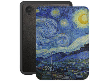 Lunso Kobo Clara BW / Clara Colour hoes (6 inch) - Vegan Saffiano Leren sleepcover - Van Gogh Sterrennacht