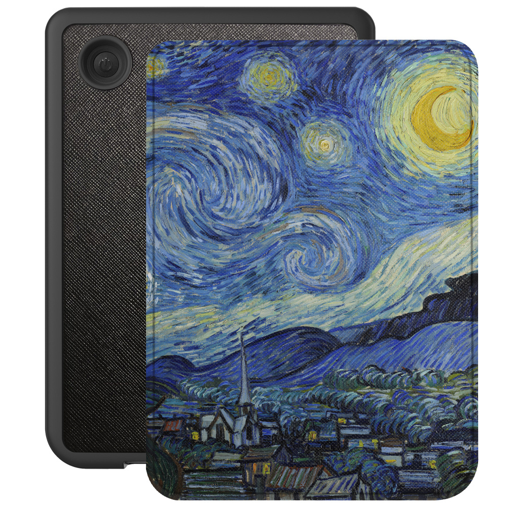 Kobo Clara BW / Clara Colour hoes (6 inch) Vegan Saffiano leren sleepcover - Van Gogh Sterrennacht