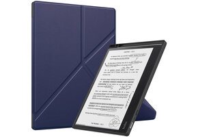 Lunso Kobo Elipsa 2E hoes (10 inch) - Origami sleepcover - Donkerblauw