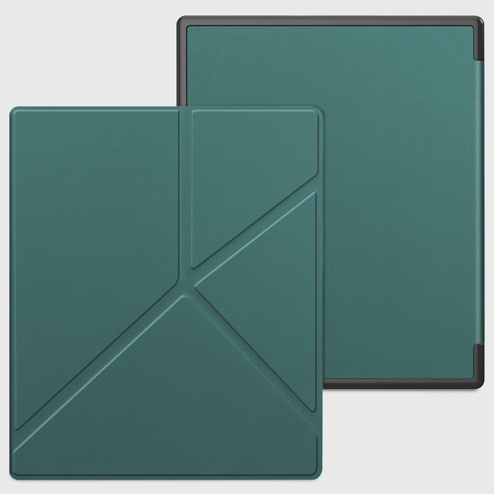 Kobo Elipsa 2E hoes (10 inch) Origami sleepcover - Donkergroen