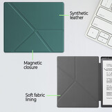 Kobo Elipsa 2E hoes (10 inch) Origami sleepcover - Donkergroen