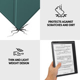 Kobo Elipsa 2E hoes (10 inch) Origami sleepcover - Donkergroen