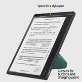 Kobo Elipsa 2E hoes (10 inch) Origami sleepcover - Donkergroen