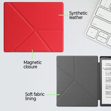 Kobo Elipsa 2E hoes (10 inch) Origami sleepcover - Rood