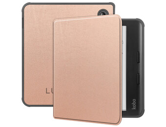 Lunso Kobo Libra Colour hoes (7 inch) - sleepcover - Rose Goud