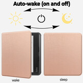 Kobo Libra Colour hoes (7 inch) Sleepcover - Rose Goud