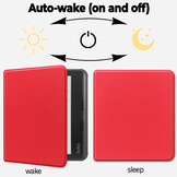Kobo Libra Colour hoes (7 inch) Sleepcover - Karmijnrood