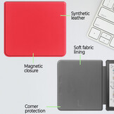 Kobo Libra Colour hoes (7 inch) Sleepcover - Karmijnrood