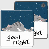 Kobo Libra Colour hoes (7 inch) Sleepcover - Lazy Cat