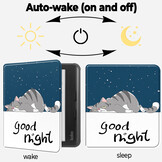 Kobo Libra Colour hoes (7 inch) Sleepcover - Lazy Cat