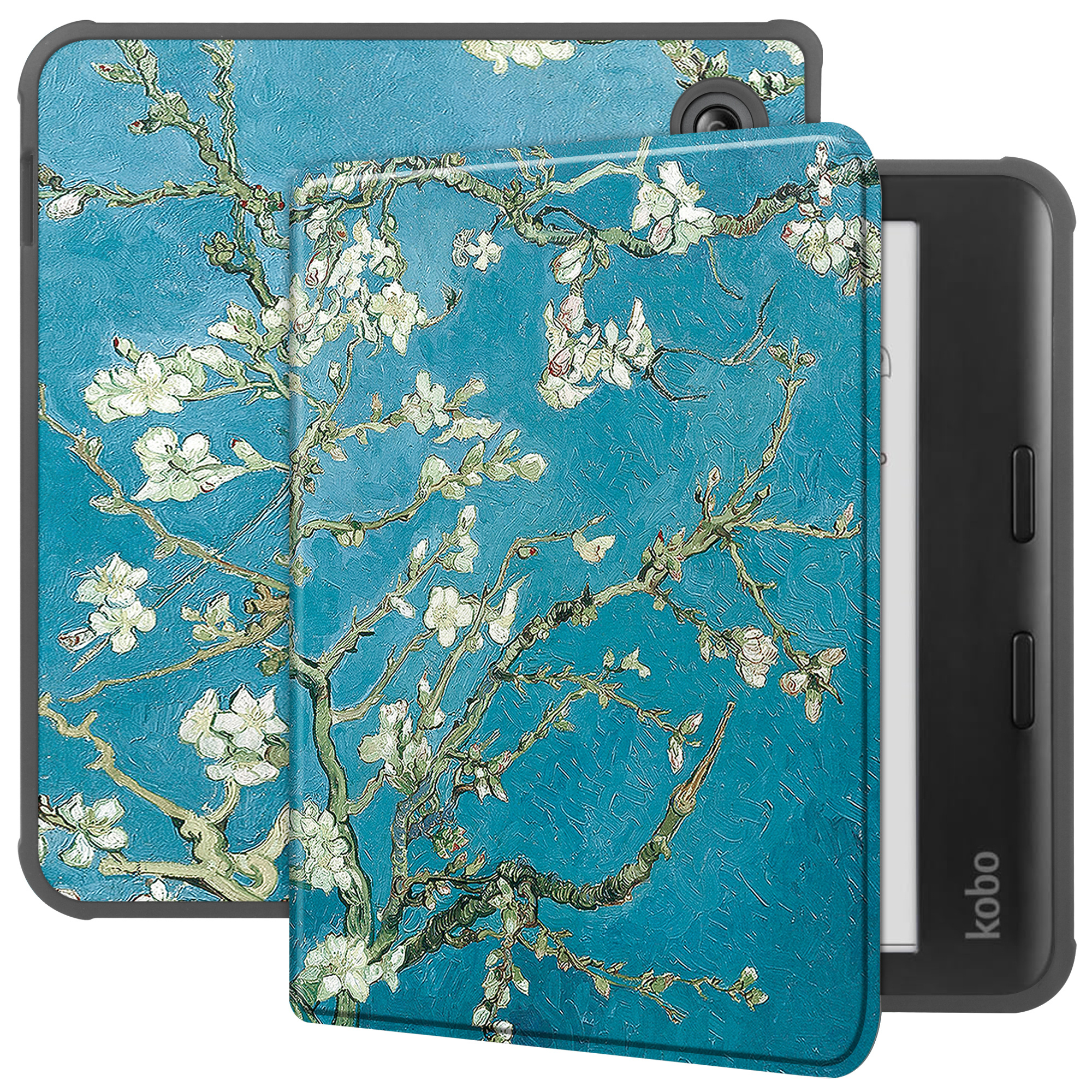 Kobo Libra Colour hoes (7 inch) Sleepcover - Van Gogh Amandelbloesem
