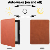 Kobo Aura H20 Edition 2 hoes (6.8 inch) Leren sleepcover - Cognac
