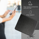 Kobo Libra Colour hoes (7 inch) Vegan Saffiano leren sleepcover - Zwart