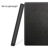 Kobo Libra Colour hoes (7 inch) Vegan Saffiano leren sleepcover - Zwart