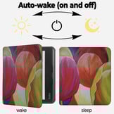 Kobo Libra Colour hoes (7 inch) Vegan Saffiano leren sleepcover - Tulpen