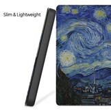 Kobo Libra Colour hoes (7 inch) Vegan Saffiano leren sleepcover - Van Gogh Sterrennacht