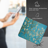 Kobo Libra Colour hoes (7 inch) Vegan Saffiano leren sleepcover - Van Gogh Amandelbloesem
