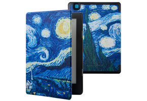 Lunso Kobo Aura H20 Edition 2 hoes (6.8 inch) - sleepcover - Van Gogh Sterrennacht